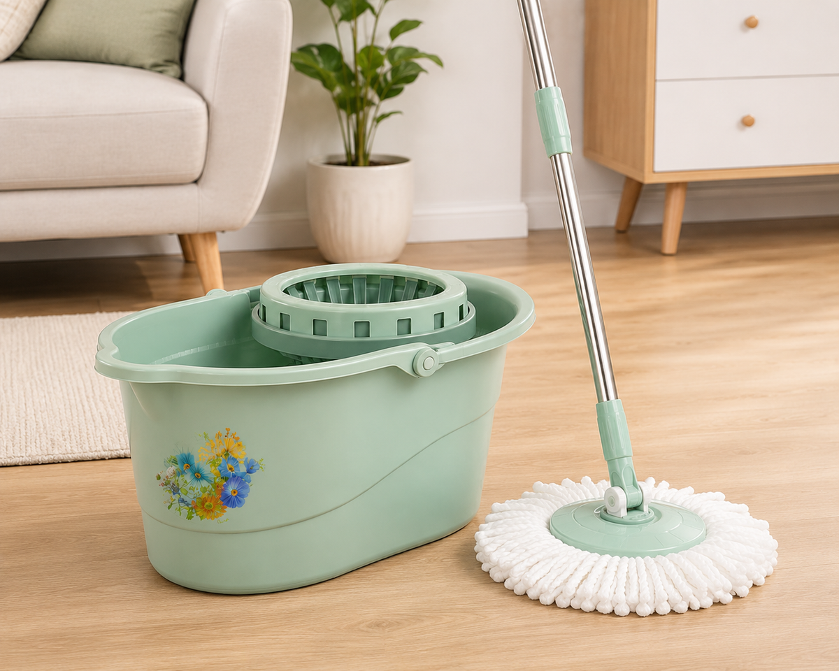 Beluga set mop 3 in 1 (bucket+mop+stick 120 cm) in display box