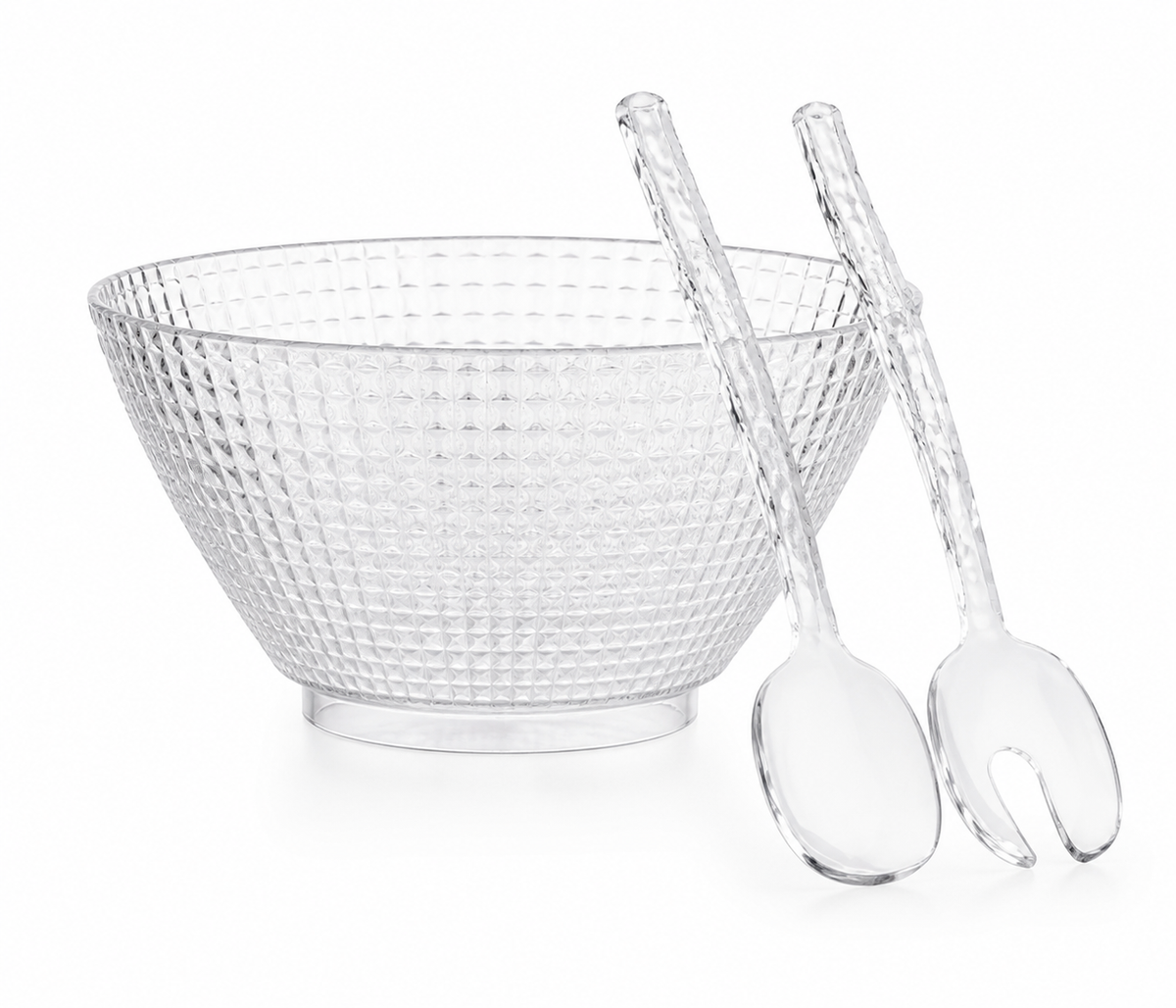 Castron salata transparent - produs pe fundal alb