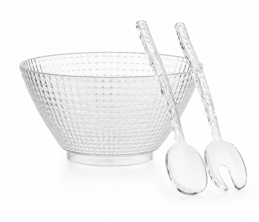 Castron salata transparent - produs pe fundal alb