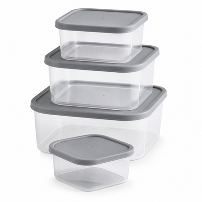 Set casarolle 4 buc (275, 500, 850 1,350 l) - produs pe fundal alb