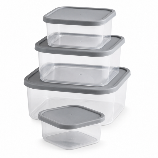 Set casarolle 4 buc (275, 500, 850 1,350 l) - produs pe fundal alb