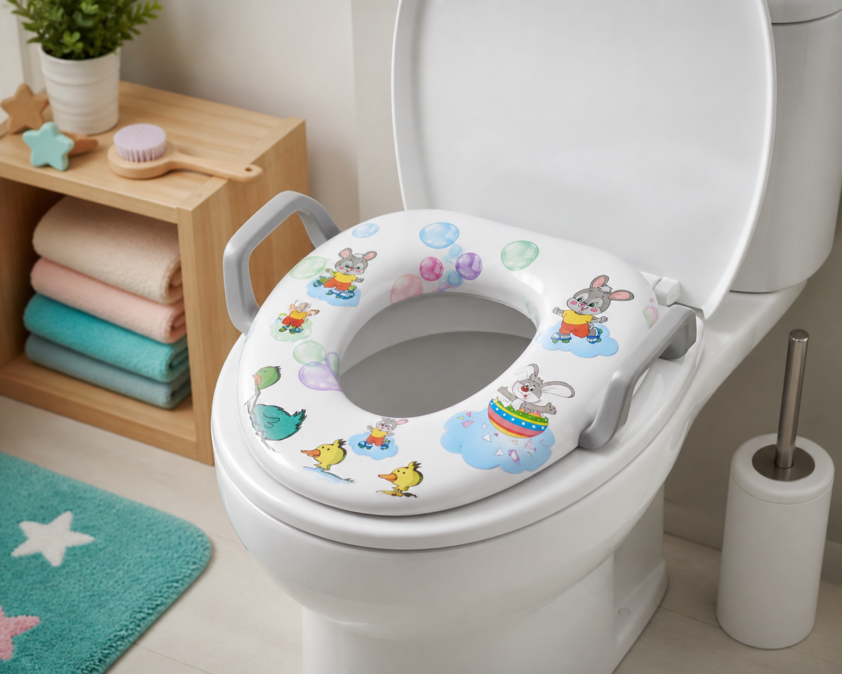 Capac WC copii cu mâner - imagine produs în ambient