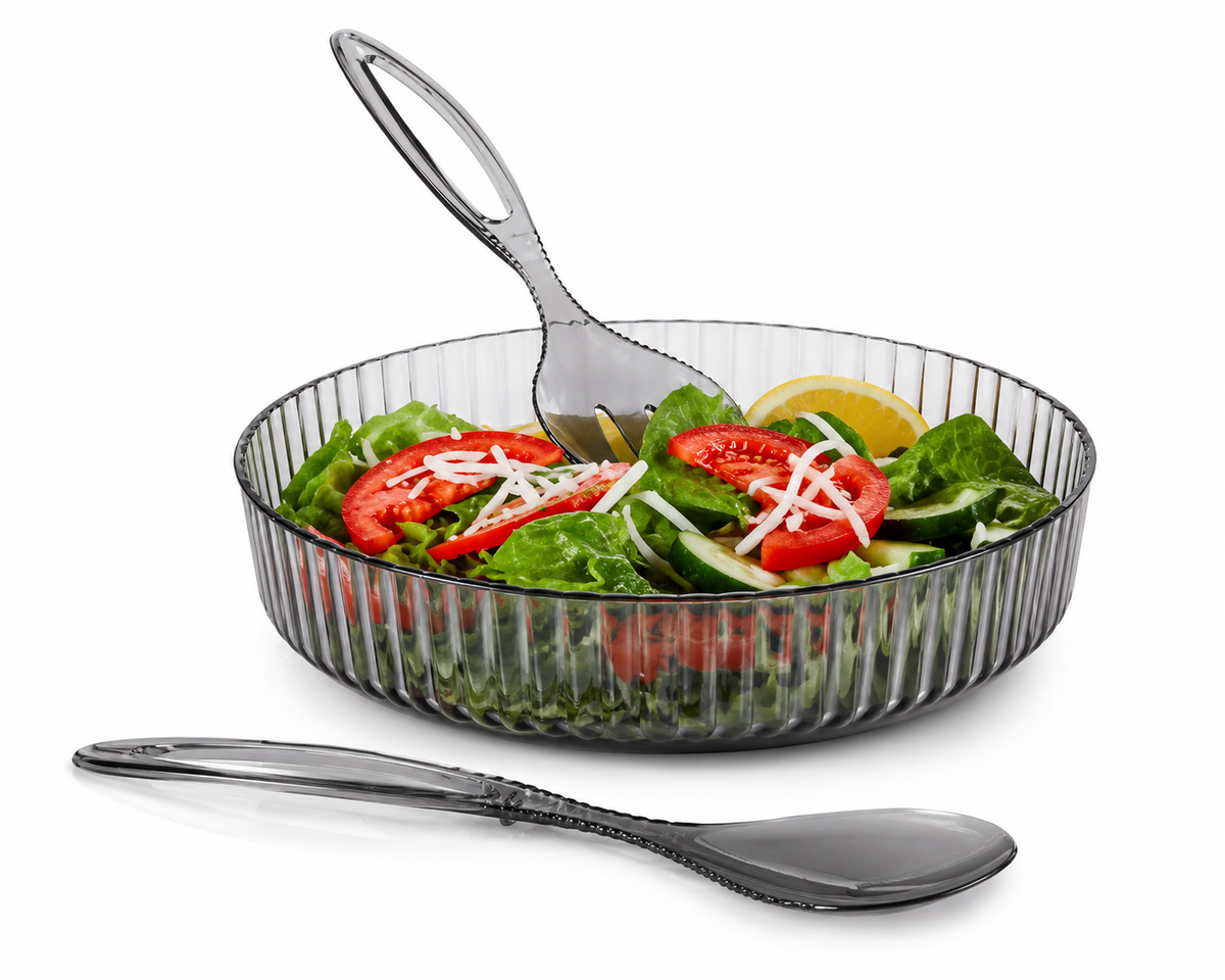 Castron salada cu lingura și furculita 3 l