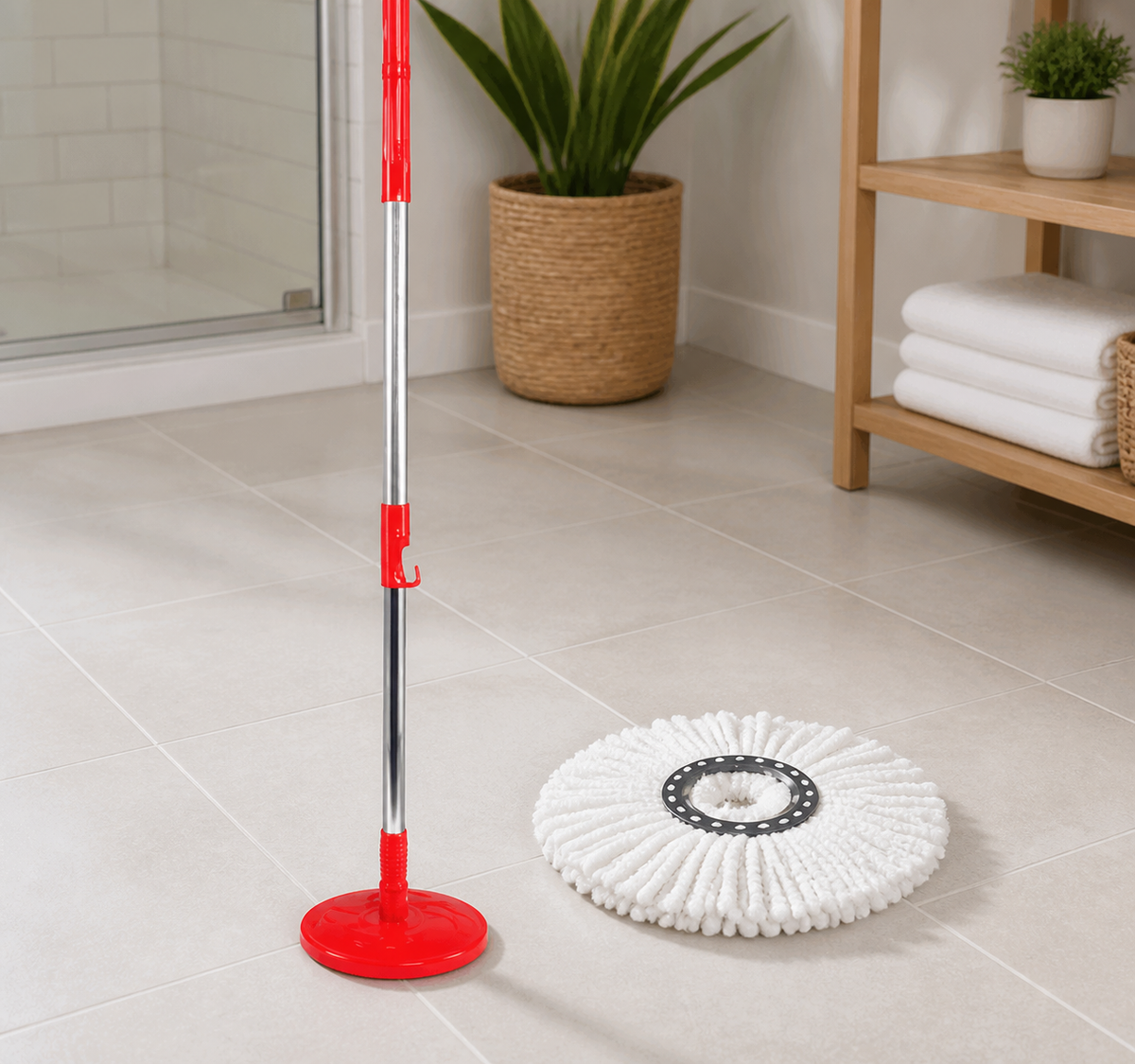 Coadă rezerva mop+microfibră - imagine produs în ambient