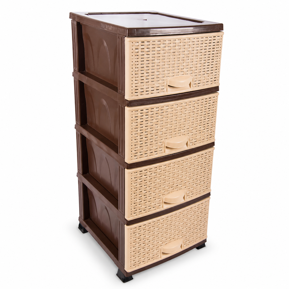 Comodă lux rattan - imagine produs pe fundal alb