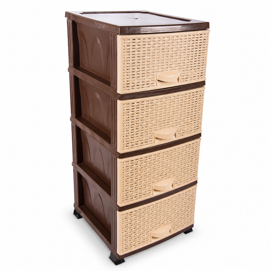 Comodă lux rattan - imagine produs pe fundal alb