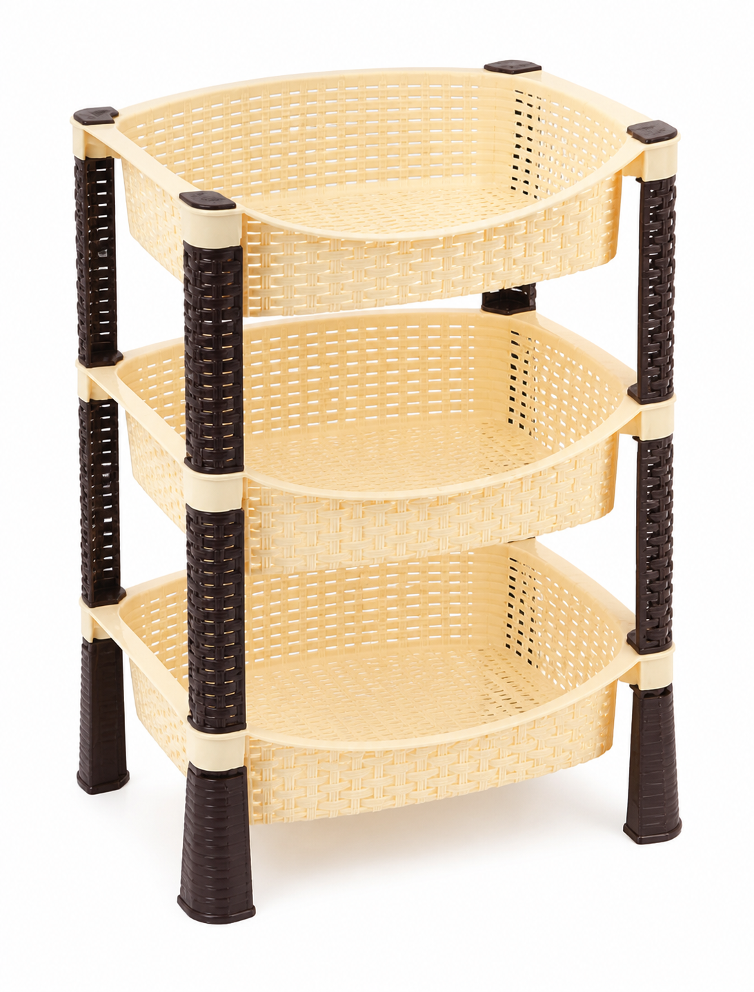 Etajeră fructe rattan - imagine produs pe fundal alb