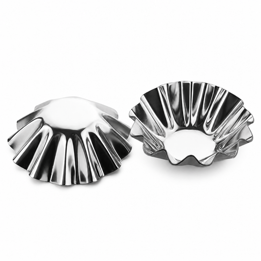 Forme pentru brioșe din inox - imagine produs pe fundal alb