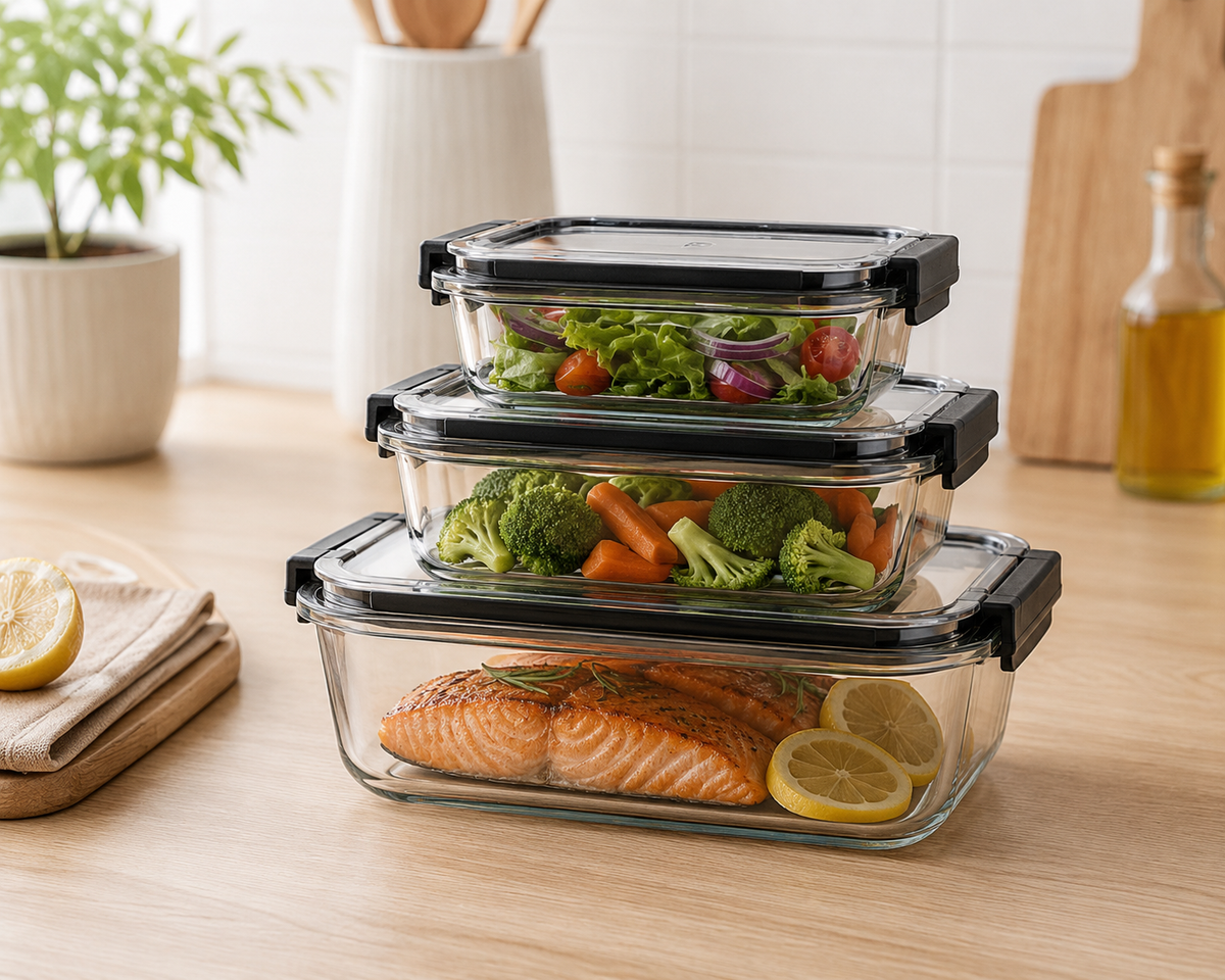 Qua shadow rectangle 3 pcs storage box set (400-800-1400)