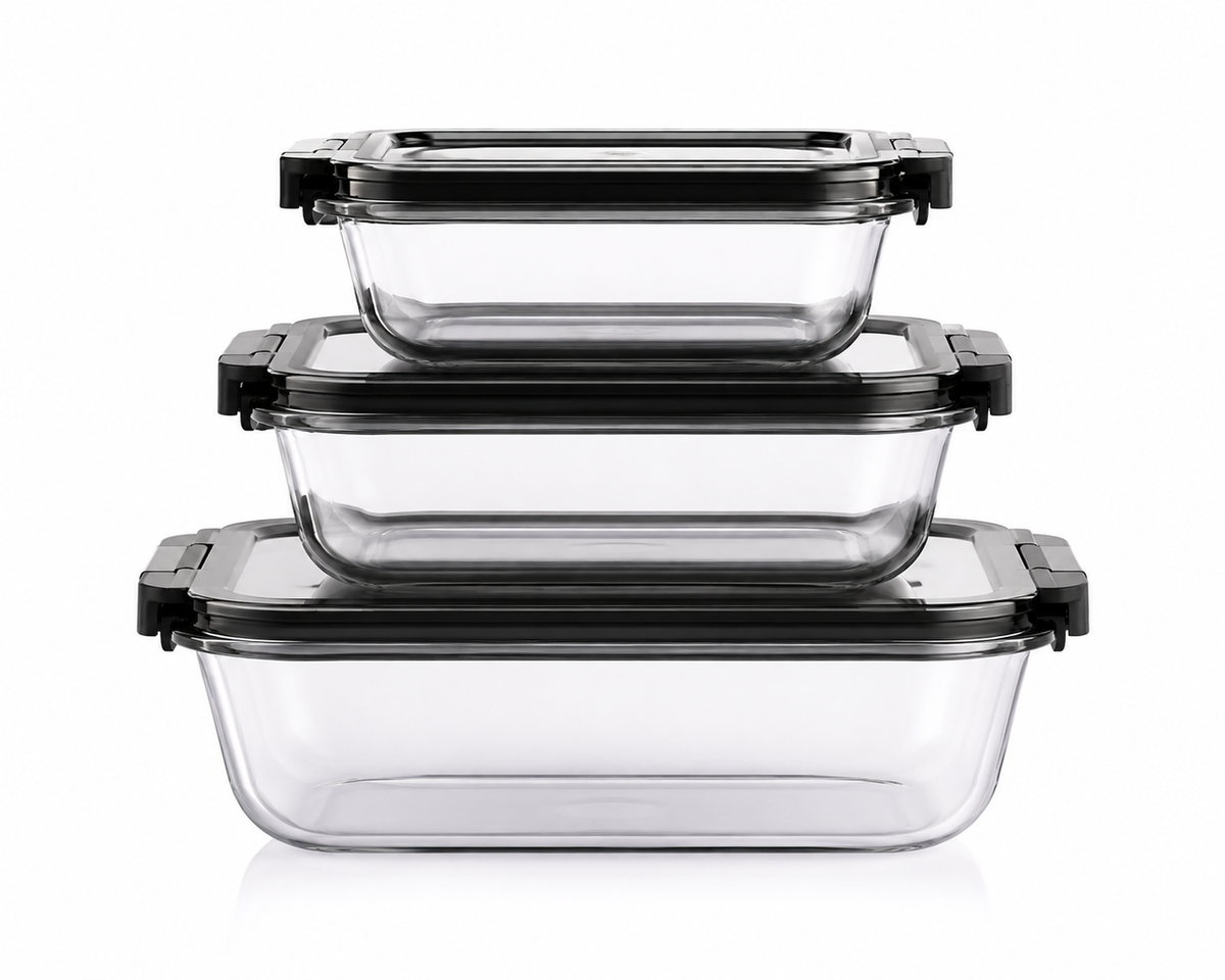 Qua shadow rectangle 3 pcs storage box set (400-800-1400)