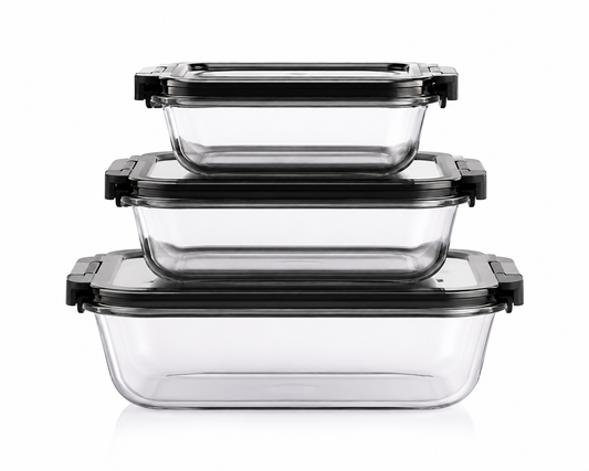Qua shadow rectangle 3 pcs storage box set (400-800-1400)
