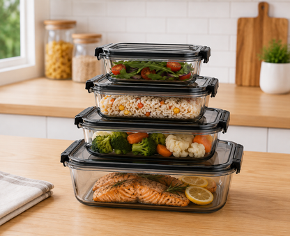 Qua shadow rectangle 4 pcs storage box set (400-800-1400-2300)