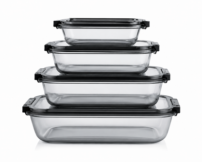 Qua shadow rectangle 4 pcs storage box set (400-800-1400-2300)