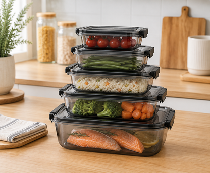 Qua shadow rectangle 5 pcs storage box set (400-800-1400-2300-4000)