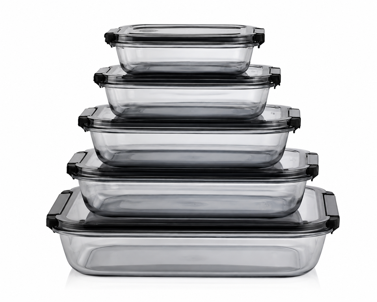 Qua shadow rectangle 5 pcs storage box set (400-800-1400-2300-4000)