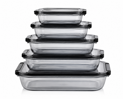 Qua shadow rectangle 5 pcs storage box set (400-800-1400-2300-4000)