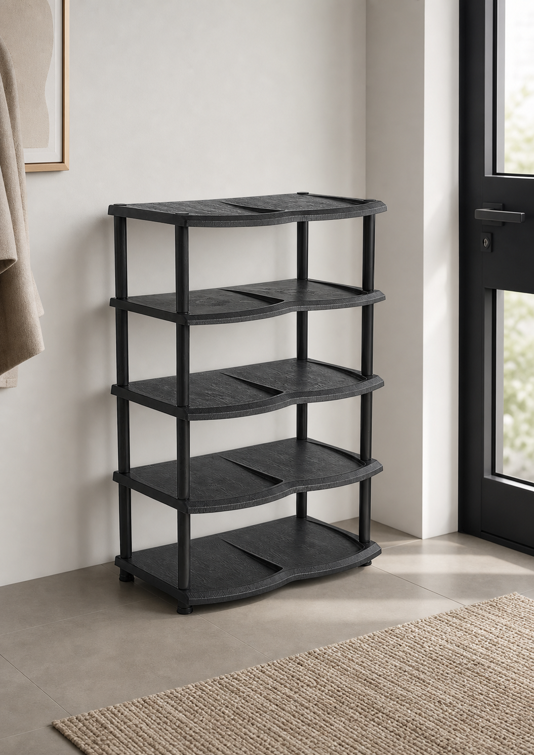 Raft pentru pantofi negru - imagine produs în ambient